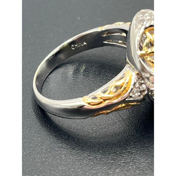 Victoria Wieck Oval Morganite Topaz Oval Sterling Silver Vermeil‎  Ring Sz 10.5 - Picture 13 of 14